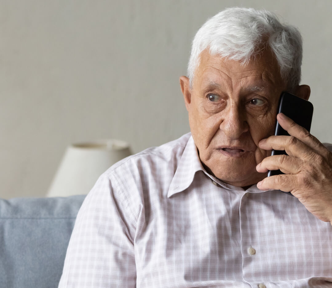 Mobile phone displaying a prominent trusted contact option